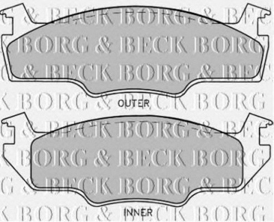 BORG & BECK bbp1226 -  Комплект тормозных колодок, дисковый тормоз